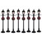 LEMAX Gas Lantern Street Lamp, set of 8, Battery Operated (4.5V) #64500